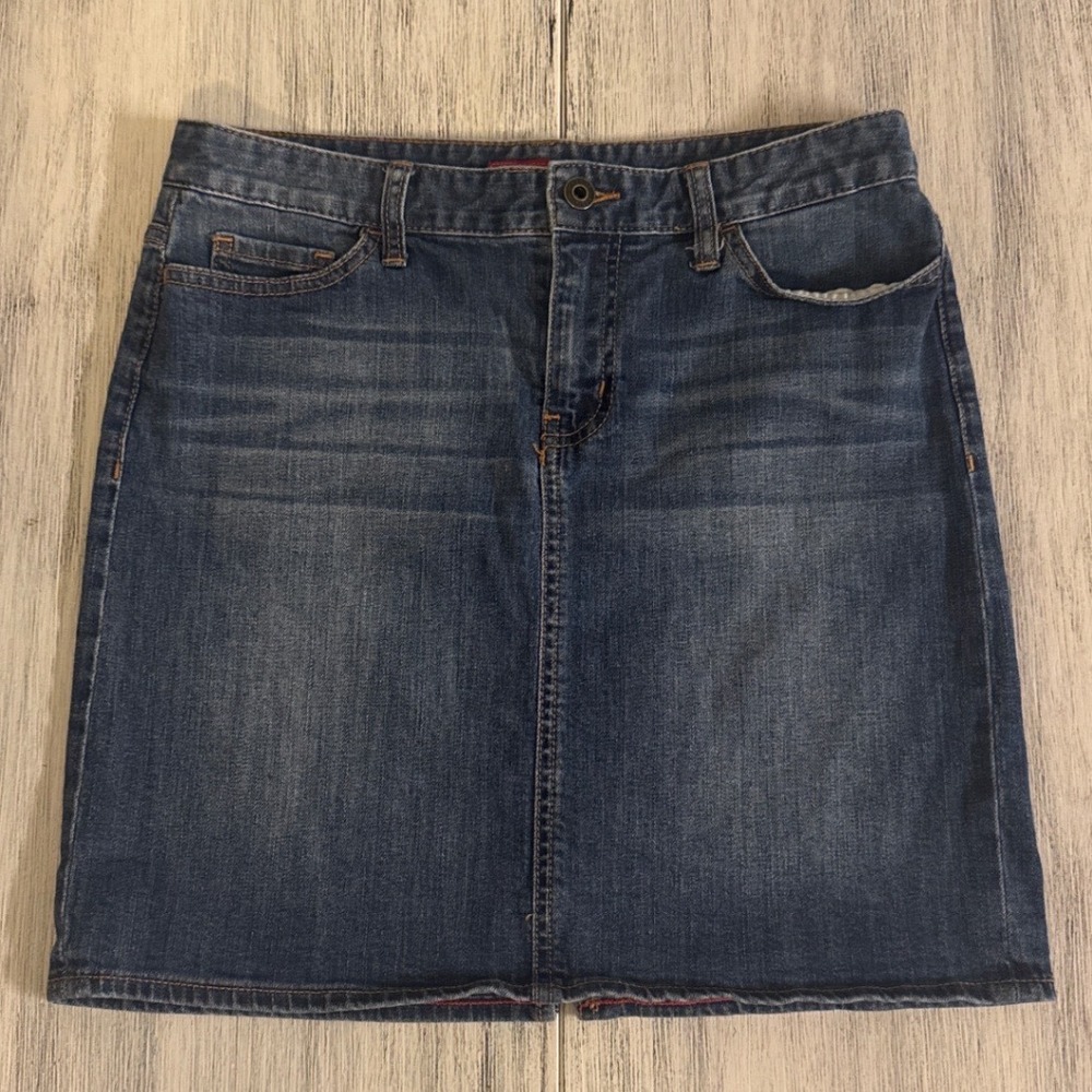 Tommy Hilfiger Womens Denim  Skirt Medium Wash Blue Size 2‎ Jean Skirt